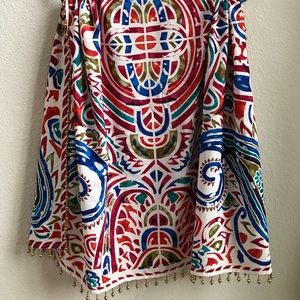 Multi color scarf with metal beads!